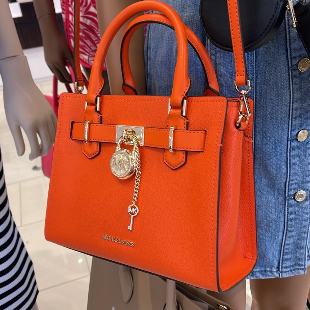 Michael Kors Hamilton Small Satchel Shoulder Crossbody Bag 
Poppy COLOR 
NWT - Picture 11 of 16